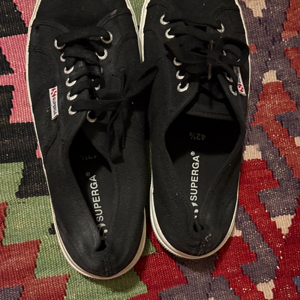 Superga Men's Classic Black Sneakers